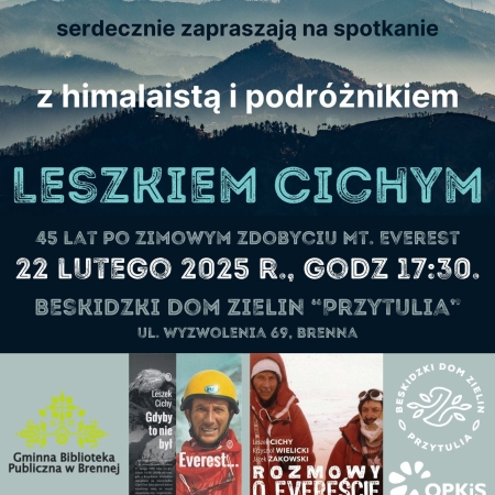 Plakat na Spotkanie z Leszkiem Cichym